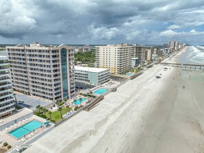 Sun-loungers, beach towels