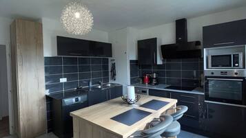 Microwave, oven, stovetop, dishwasher