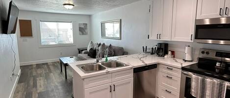 Microwave, oven, stovetop, dishwasher
