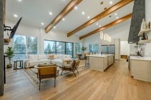 Smart TV, fireplace, video games, table football