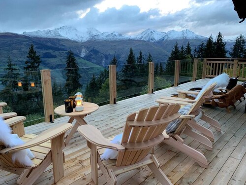 Chalet, view panoramic, fireplace or stove, tv, 160m², Les Arcs