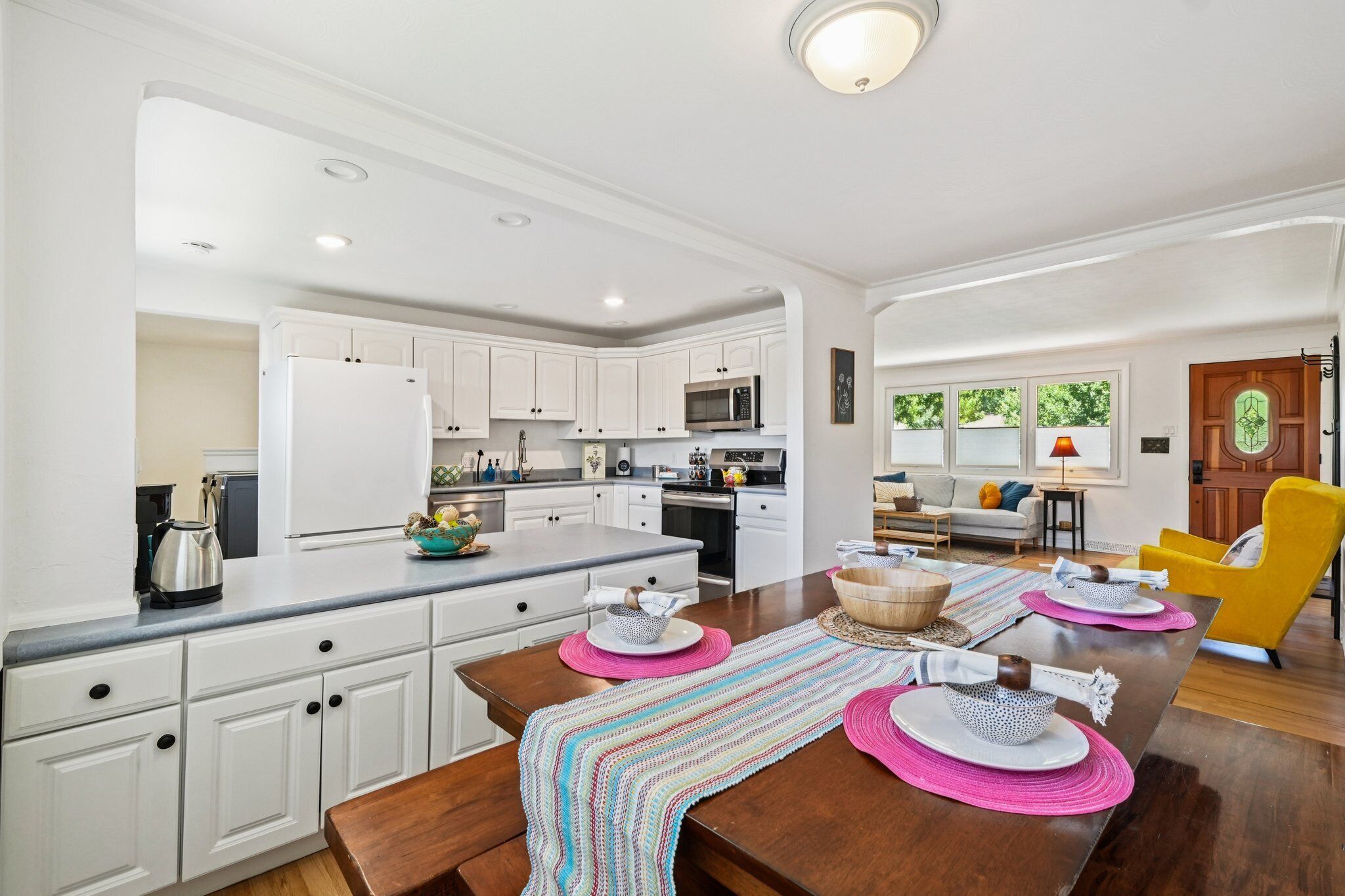 Microwave, oven, stovetop, dishwasher