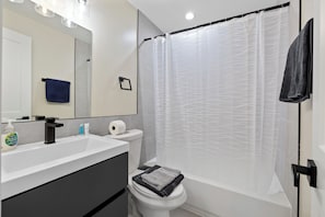 Towels, soap, toilet paper