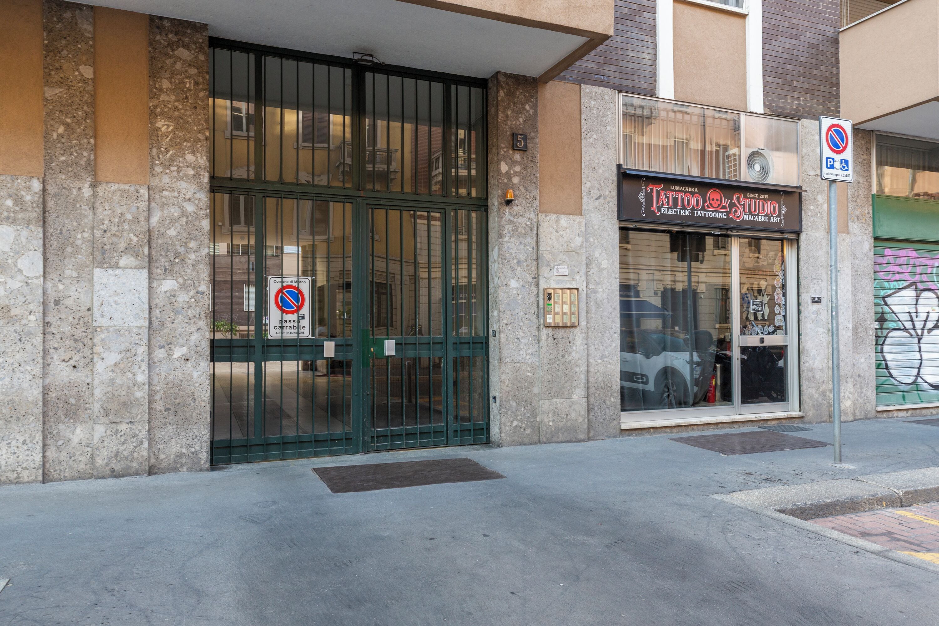 Entrée de l’hébergement