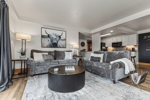 Télévision, cheminée, livres