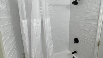 Towels, soap, shampoo, toilet paper