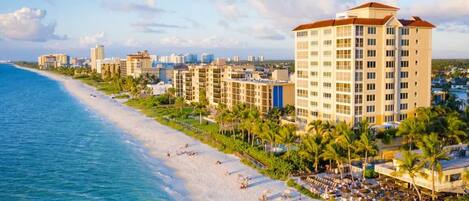 Sun loungers, beach towels
