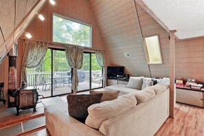 Smart TV, DVD player, books, video library