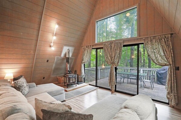 Smart TV, DVD player, books, video library