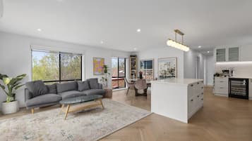 Smart TV, fireplace