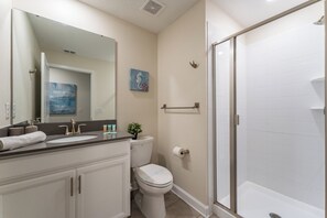 Soap, shampoo, toilet paper
