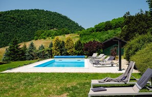 A heated pool