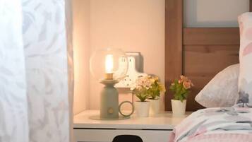 2 bedrooms, iron/ironing board, travel crib, WiFi