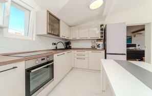 Fridge, oven, stovetop, dishwasher