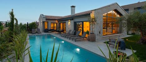 A heated pool