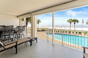 Outdoor dining - Beachfront Condo at Windward Pointe! (Orange Beach)