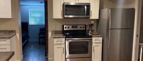 Microwave, oven, stovetop, dishwasher