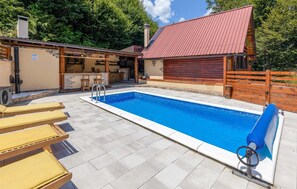 A heated pool