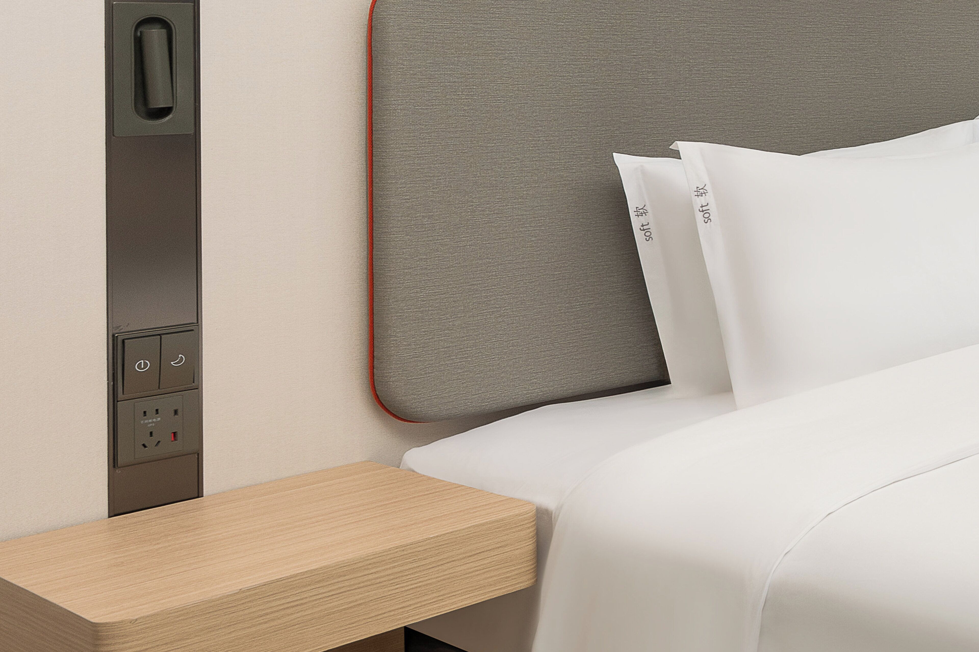 Premium bedding, down duvets, desk, laptop workspace