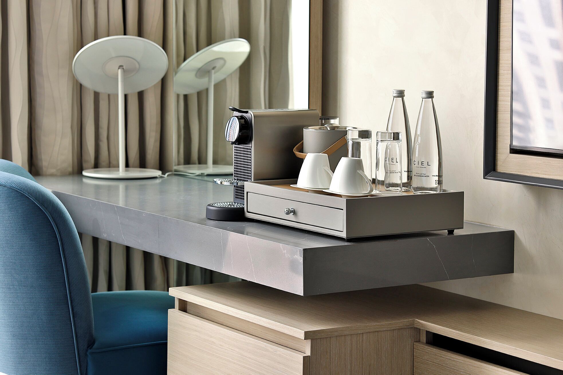 Premium bedding, down comforters, minibar, in-room safe