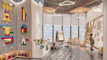 Área de juegos infantiles techada