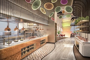 Daily buffet breakfast (AED 140 per person)