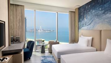 Premium Room, 2 Twin Beds, Sea View | Premium bedding, down comforters, minibar, in-room safe