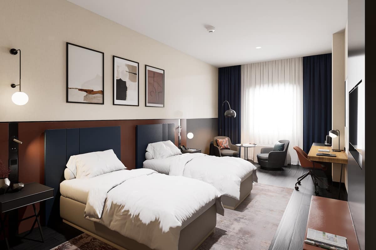 Premium bedding, in-room safe, laptop workspace, blackout curtains