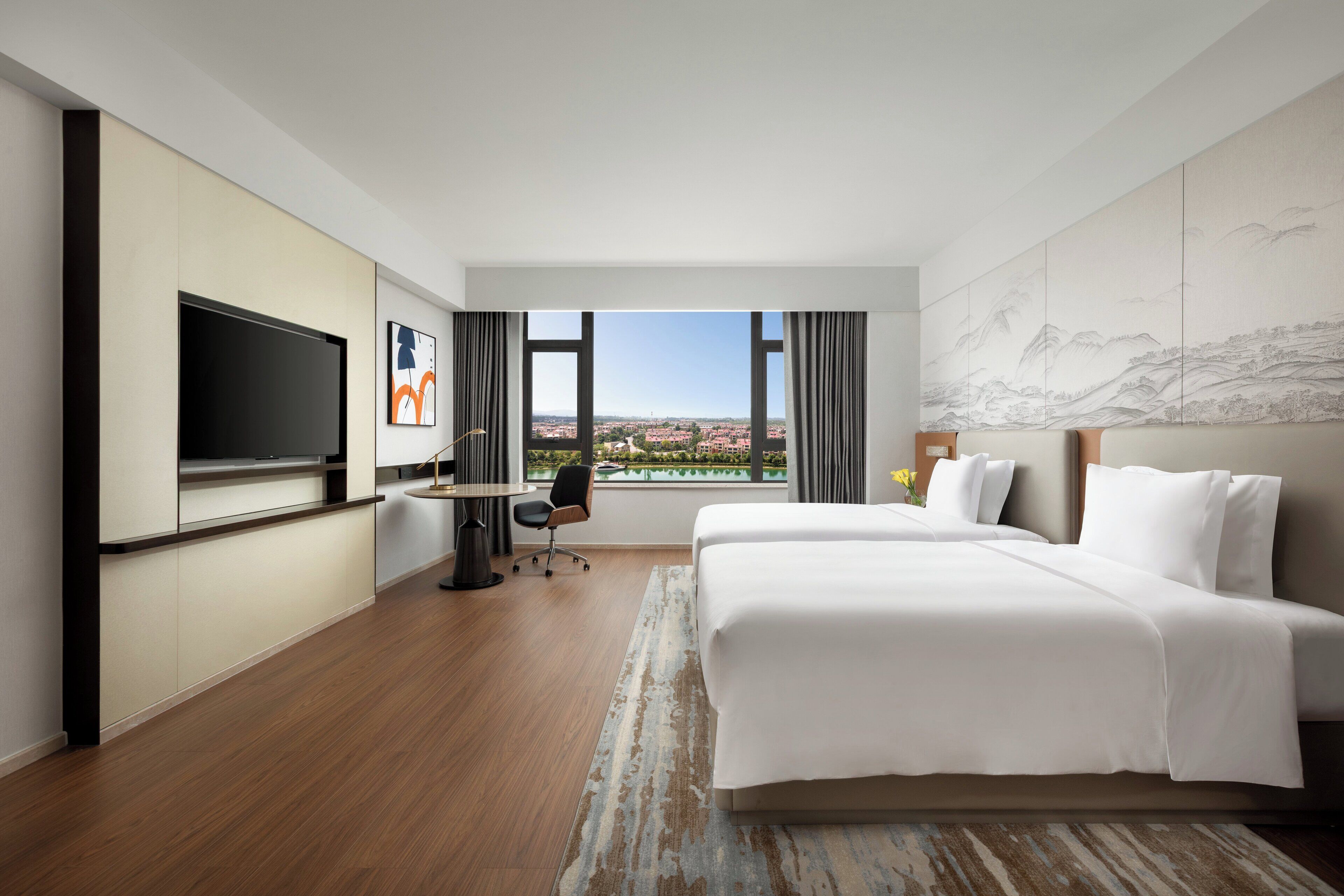 標準客房, 2 張標準雙人床, 湖景