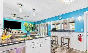Microwave, oven, stovetop, dishwasher