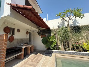 Terrace/patio - Casa Madrigal/alberca/Garden/Garden/wi-fi (Oacalco)