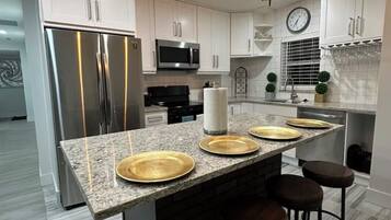 Microwave, oven, stovetop, dishwasher