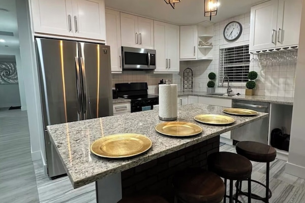 Microwave, oven, stovetop, dishwasher