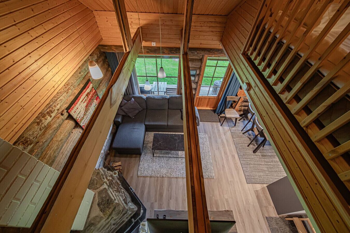 Télévision, cheminée