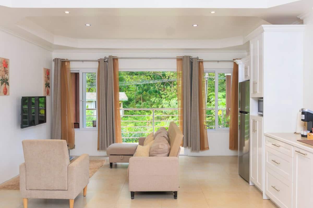 Appartement, 2 chambres, vue sur le jardin | Aire de séjour
