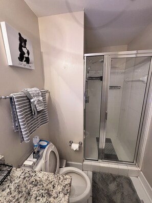 Shower, hair dryer, towels, soap - Breathtaking Dwntwn Luxury Views (Atlanta)