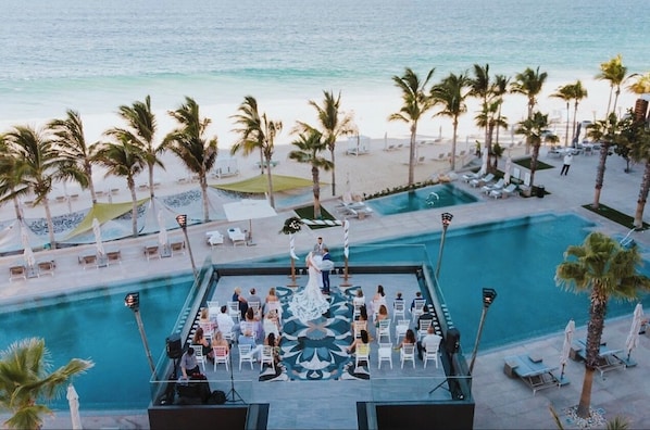 Outdoor wedding area