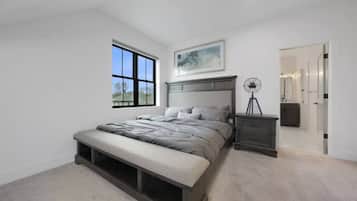 Egyptian cotton sheets, premium bedding, memory foam beds, free minibar