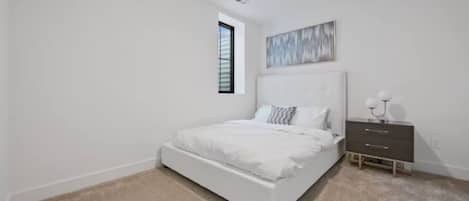 Egyptian cotton sheets, premium bedding, memory foam beds, free minibar