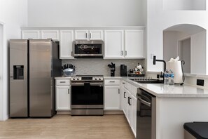 Microwave, oven, stovetop, dishwasher