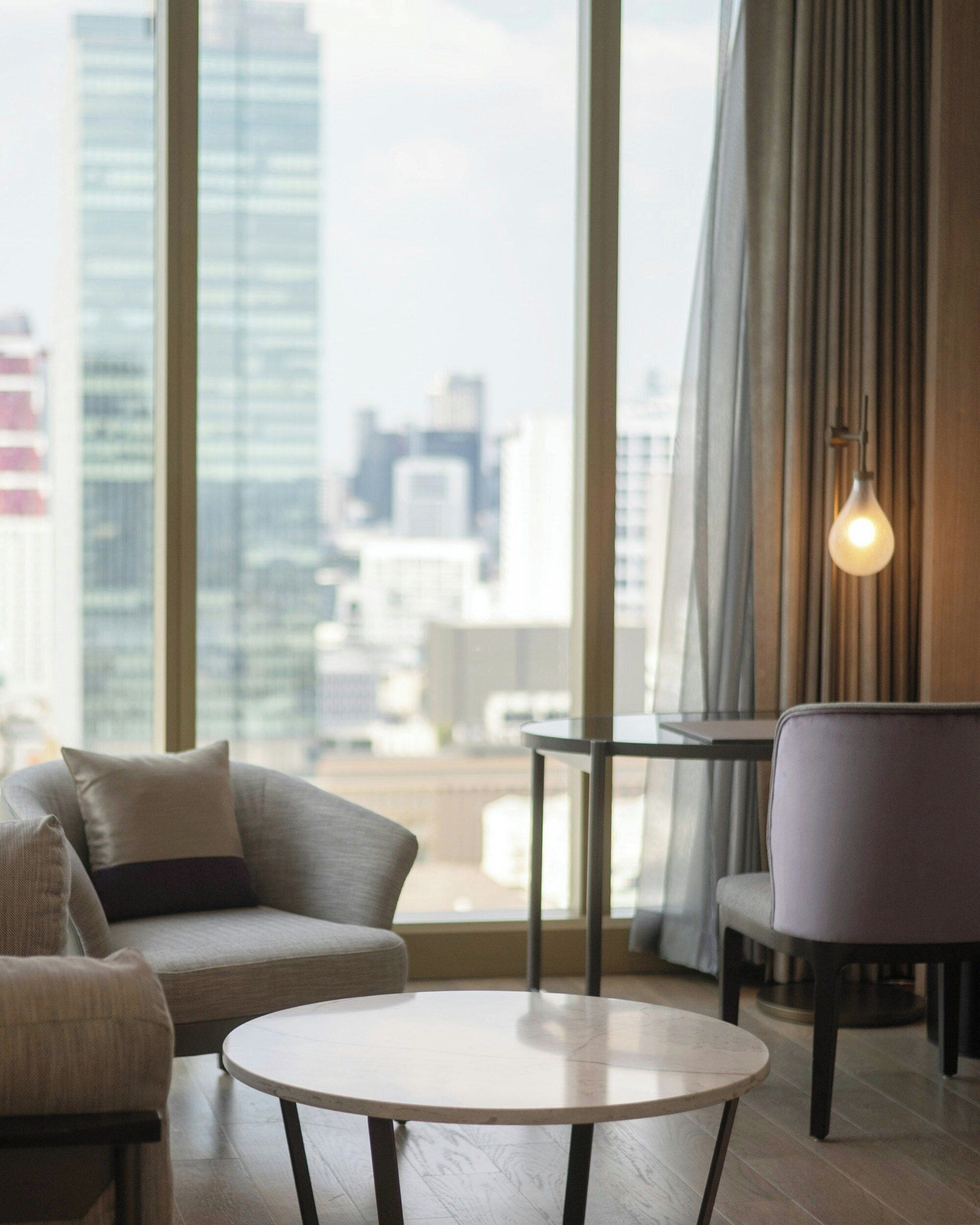 Egyptian cotton sheets, premium bedding, free minibar, in-room safe