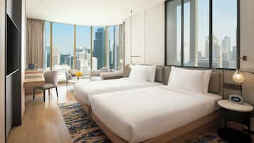 Egyptian cotton sheets, premium bedding, minibar, in-room safe