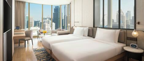 Bettwäsche aus ägyptischer Baumwolle, hochwertige Bettwaren, Minibar