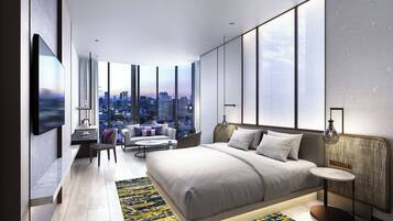 Premier Room, 1 King Bed, Corner | Premium bedding, minibar, in-room safe, desk