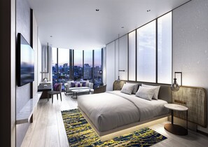 Phòng Premier, 1 giường cỡ king, góc | Minibar, két bảo mật tại phòng, màn/rèm cản sáng, phòng cách âm