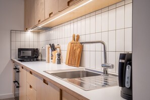 Microwave, oven, stovetop, toaster