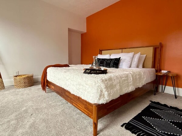 Egyptian cotton sheets, premium bedding, memory-foam beds, free minibar