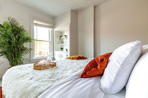 Egyptian cotton sheets, premium bedding, memory foam beds, free minibar