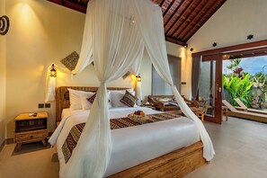Biệt thự, 1 phòng ngủ, quang cảnh hồ bơi | Bộ đồ giường cao cấp, bộ trải giường