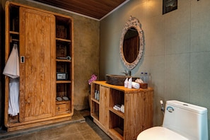 Villa, 1 Bedroom, Pool View | Bathroom | Free toiletries, hair dryer, towels, soap